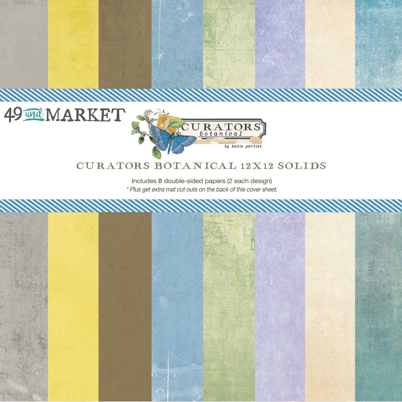 49 & Market Curators Botanical Paquete de colección de sólidos de 12 x 12
